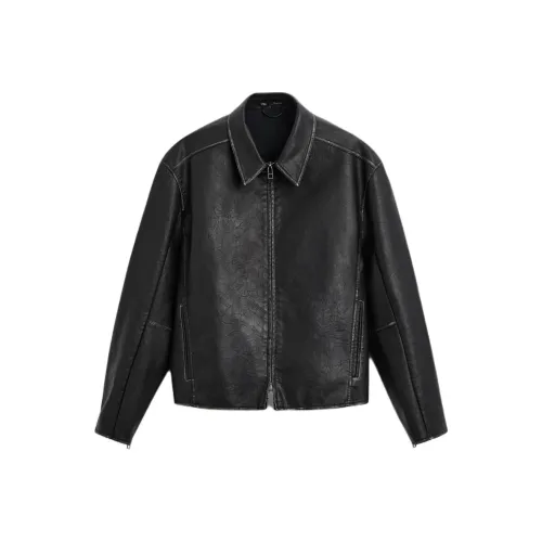ZARA Черные Мужские Кожаные Куртки