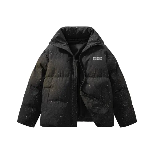 Crayon Shinchan Хлопковый пуховик Куртка Унисекс Черный