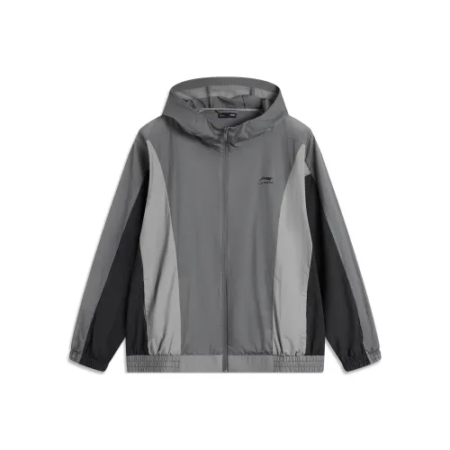 LINING Sports Fashion Collection Тренчкот Мужской Черный Shadow Серый