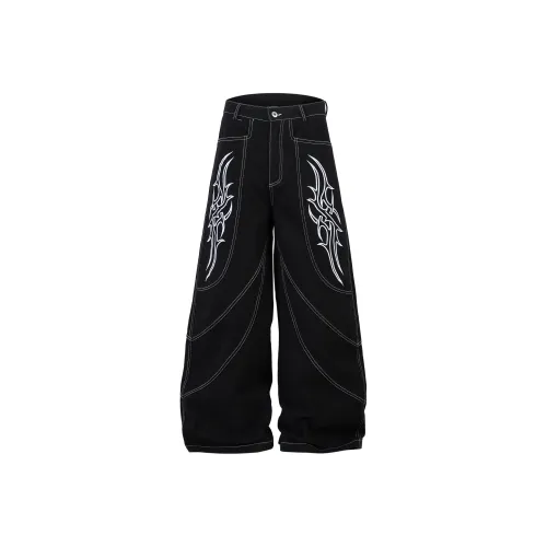 CUWU Черные Унисекс Джинсы