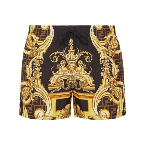 FENDI X VERSACE FENDI X VERSACE Повседневные шорты Мужской Черный