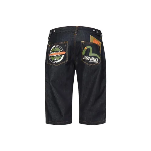 EVISU Джинсовые синие мужские джинсовые шорты