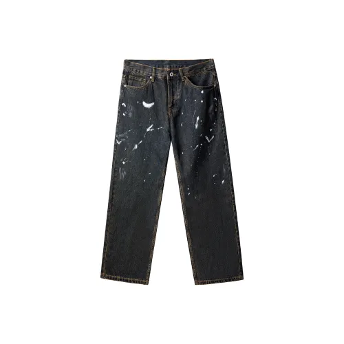 HARSIINCN Джинсы Мужские Ностальгический Синий