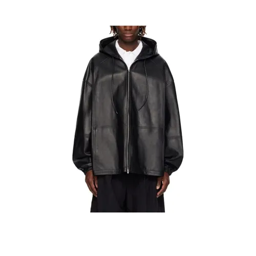 JUUN.J Leather Jacket Men's Black