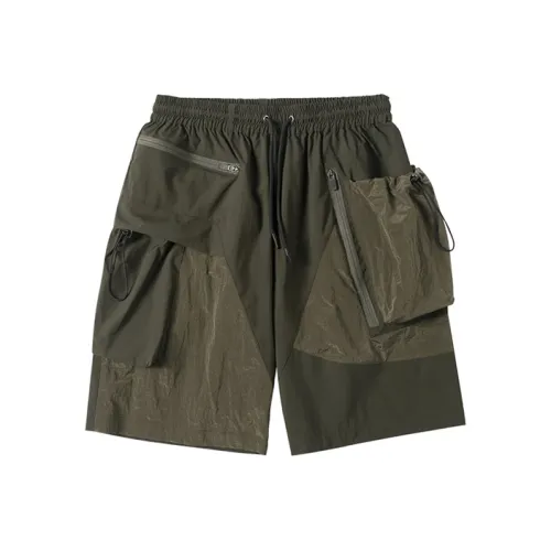 ENSHADOWER Loose Fit Shorts Unisex Army Green ENSHADOWER Свободный крой Шорты Унисекс Армейский зеленый