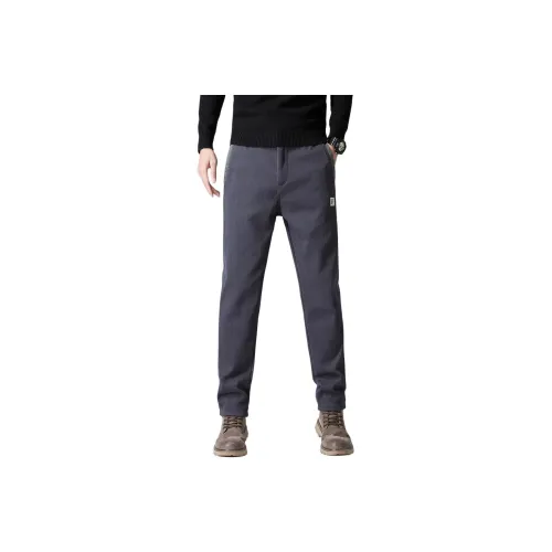 BALENO Повседневные брюки Мужские Темно-серые с флисовой подкладкой