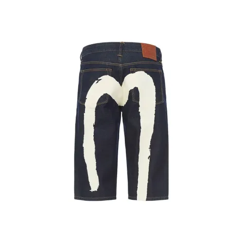 EVISU Джинсовые синие мужские джинсовые шорты