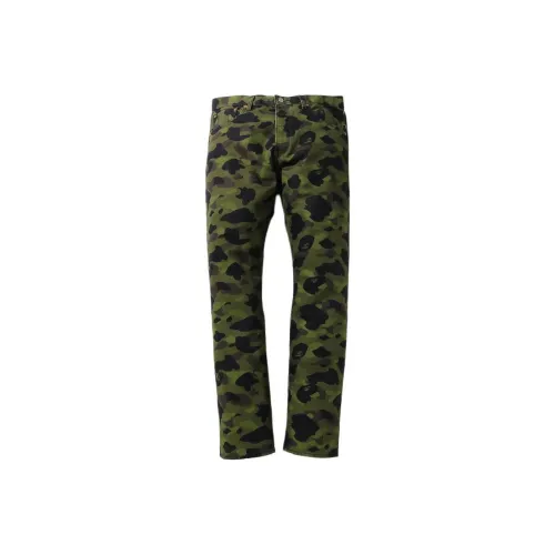 A BATHING APE Green Men's Jeans A BATHING APE Зеленые Мужские Джинсы
