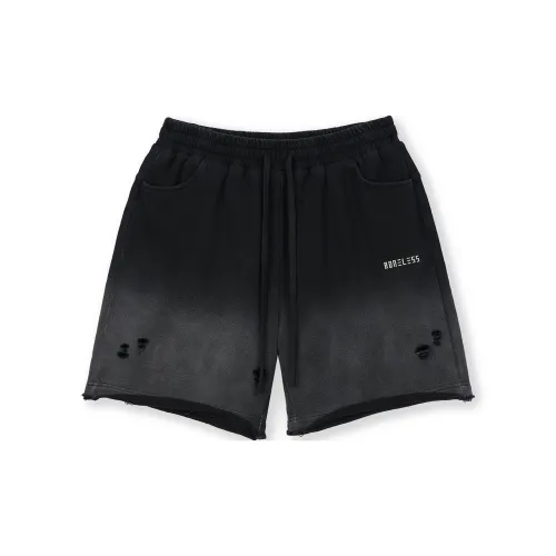 Безшовный крой, промытый черный, унисекс, повседневные шорты