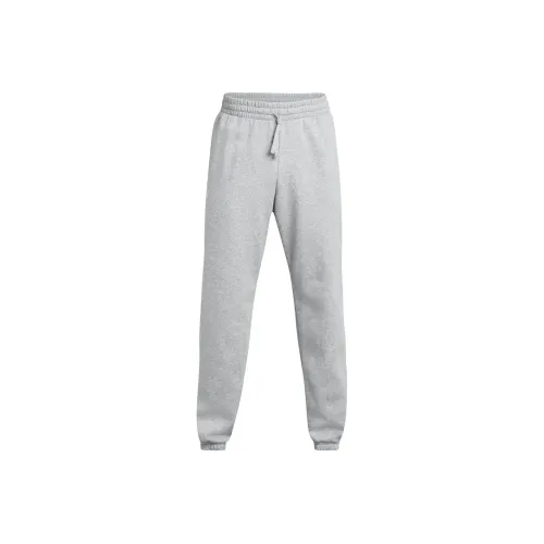 Under Armour Rival Fleece Puddle Брюки Повседневные Брюки Мужские Белые Серые