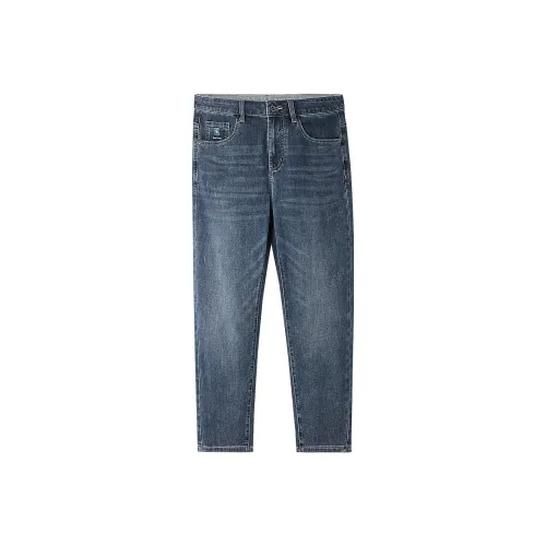 HLA Синий Серый DENIM GRADIENT Средний C8 Мужские Джинсы