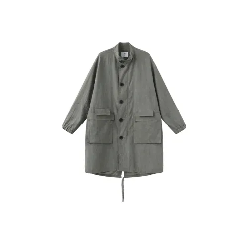 ZUO Тренчкот Мужской Зеленый Серый