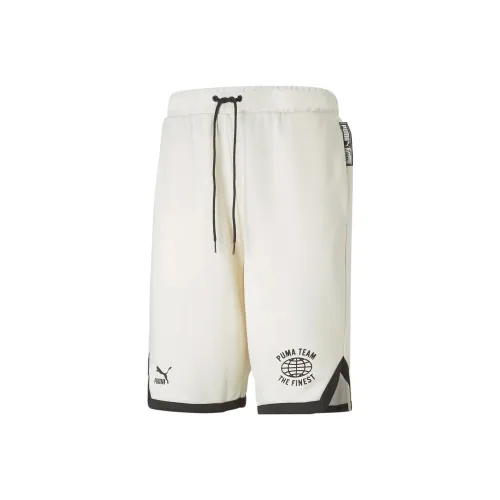 PUMA 8 Pt Логотип Команда Шорты Повседневные шорты Мужские Белые