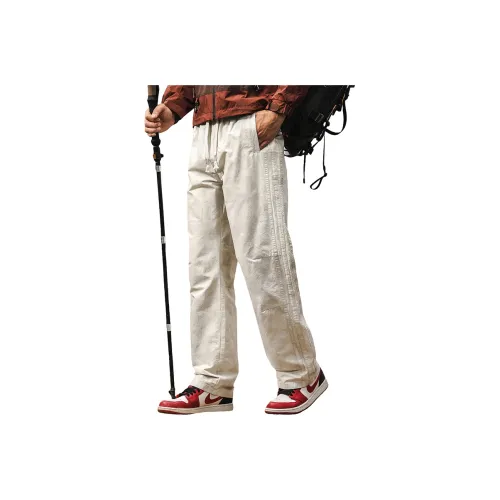 JIELEINUO Повседневные брюки Мужской Абрикос