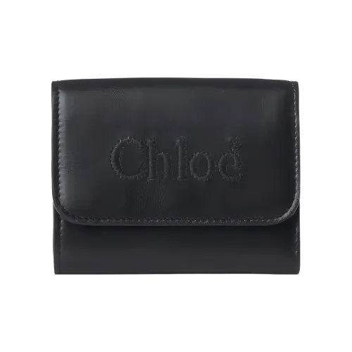 Chloe Яркий Телячья кожа Кошелек Женские Черный