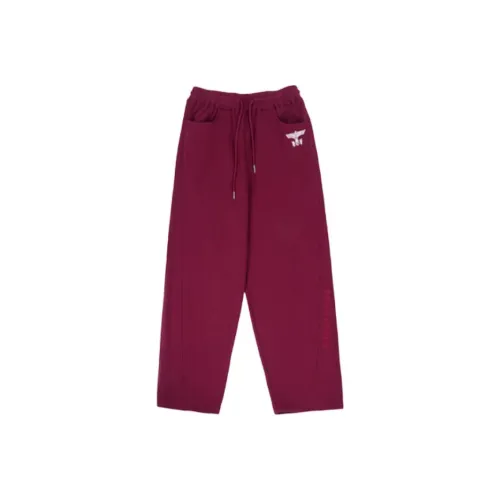 Boy London Новогодние Повседневные Штаны Унисекс Бордовый