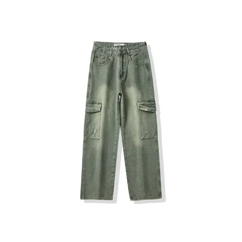 HIPANDA Джинсы Мужские Винтаж Зеленые