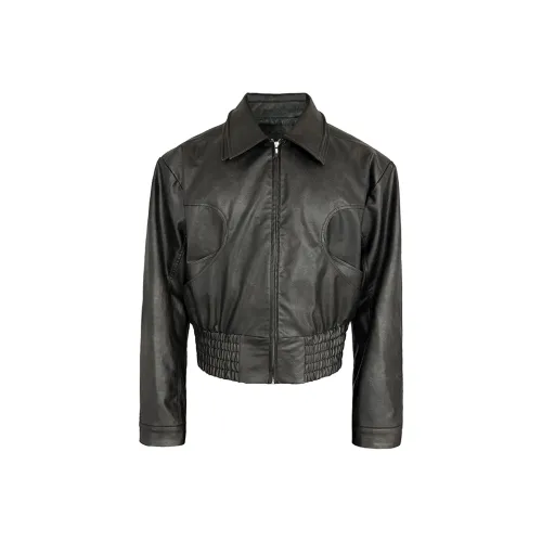 J CAESAR STUDIO Кожа Куртка Унисекс Черный