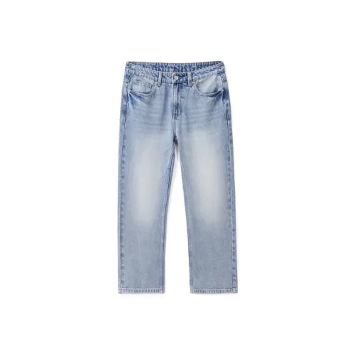 HUNZHI Джинсовый синий Унисекс Джинсы
