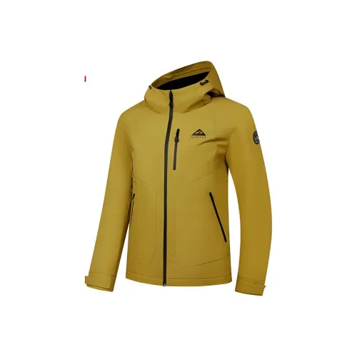 QIAODAN Тренчкот Мужской Новый с текстурой желтый