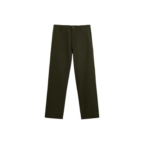 ZARA Повседневные брюки Мужские Темно-хаки