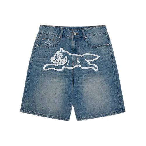 ICECREAM SS24 Джинсовые шорты Мужские Выстиранный Синий