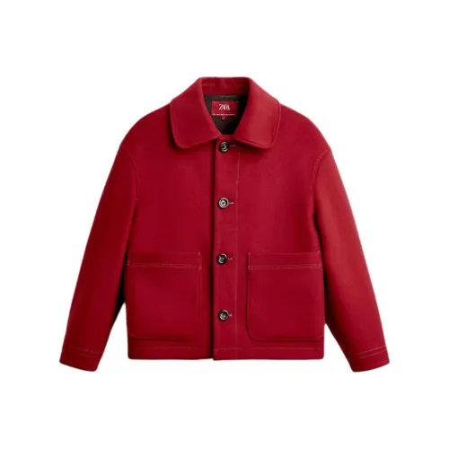 ZARA HARRY LAMBERT Co Бренд Красная Унисекс Куртка