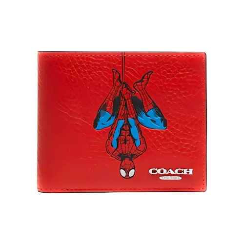 COACH MARVEL MARVEL 3 IN 1 Кошелек из кожи держатель для монет кошелек держатель для карт мини мужской красный
