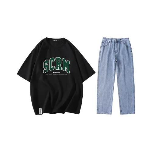 SCRM Прямой крой Комплект Летний Унисекс