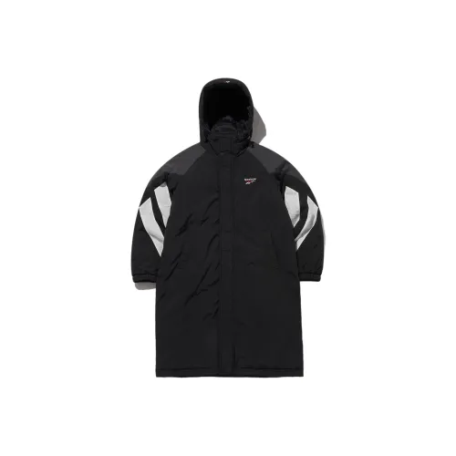 REEBOK Хлопковый пуховик унисекс черного цвета