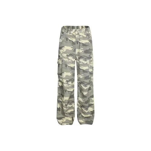 YUQIAN Камуфляж Унисекс Брюки с карманами