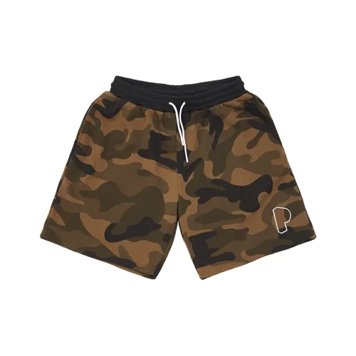 Phew Повседневные шорты Мужские Желто-зеленые