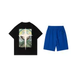 Комплект одежды (Черный топ + Синие штаны)