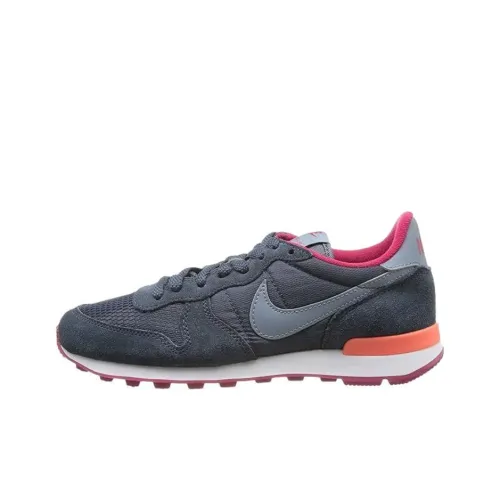 Nike Internationalist Slip-Resistant Abrasion-Resistant Low-Top Беговые кроссовки Женские Серый Красный