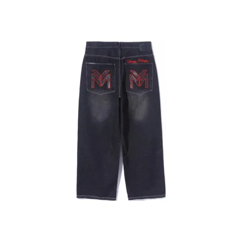 XLARGE Lil Wayne Collaboration Коллаборация Черные Унисекс Джинсы