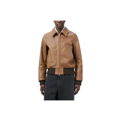 OUR LEGACY SS25 Кожаная куртка мужская коричневая