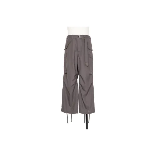 Sacai совместный бренд Тауповый Мужской костюм брюки