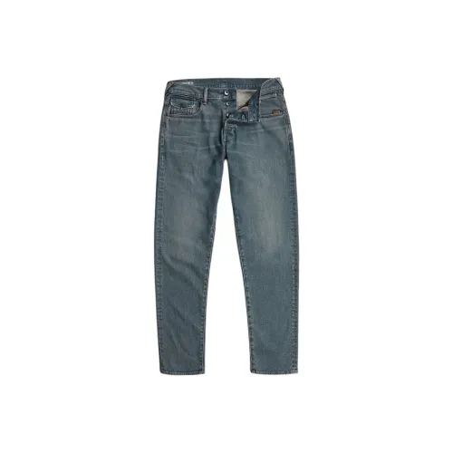 STAR RAW Джинсы Мужские Серый Синий