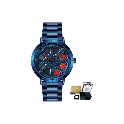 Sanda Wheel Collection Кварцевый механизм Стальной ремешок Часы Мужские Часы с открытым механизмом