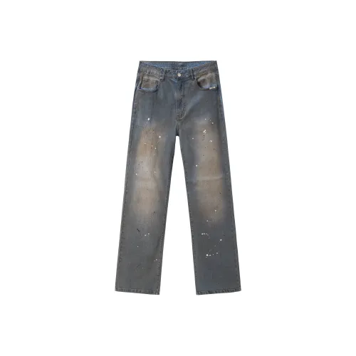 PILOTDRAGON Джинсы Унисекс Винтаж Синий