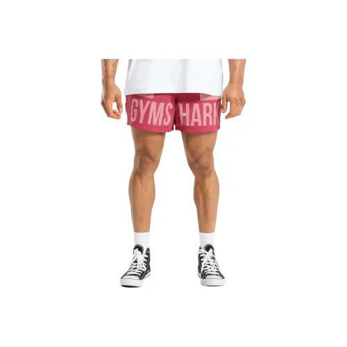 GYMSHARK BRANDMARK Сетка 5' Шорты Повседневные шорты Мужской Розовый