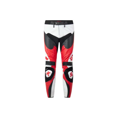 KUSIKOHC x Spidi Кожаные штаны Унисекс Красный