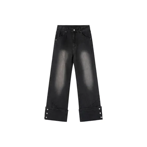 XINYINSU 24FW Джинсы Унисекс Черный