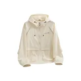 [Городской Techwear Большой Карман] Абрикос (Ma Лазурный Логотип на Груди)