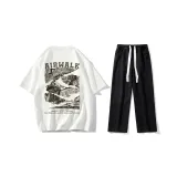 Комплект одежды (Белая футболка + Черные джинсы)