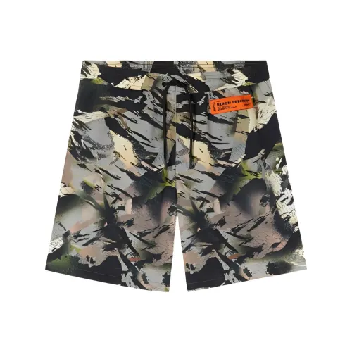 HERON PRESTON Зеленые камуфляжные мужские повседневные шорты