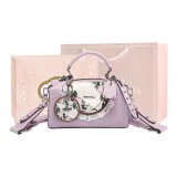 Крестообразная текстура, фиолетовый цвет (цветочная коробка)