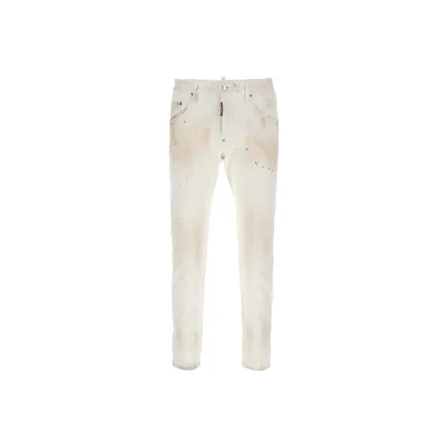 DSQUARED 2 Белый Мужской Повседневный Брюки