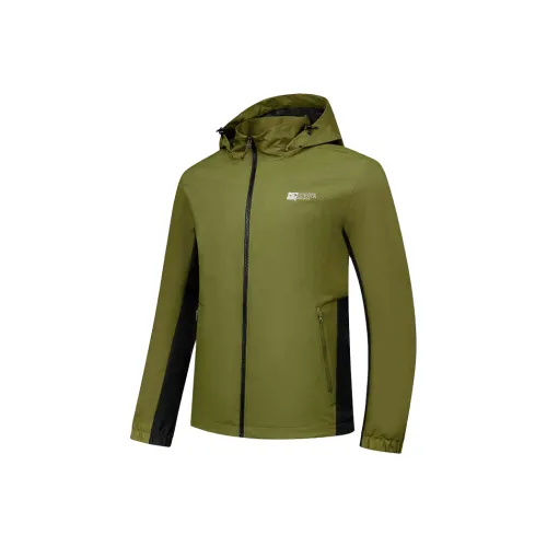 QIAODAN Тренчкот Мужской Willow Банк Зеленый Черный