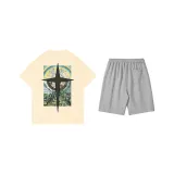 Комплект одежды (Хаки топ + Серые штаны)